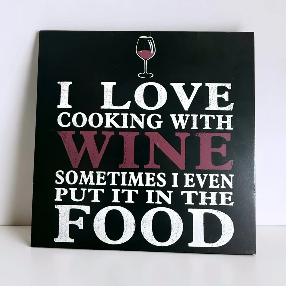 Wine Decor Bundle Yankee Candle Vintage Merlot Bottle Wine and Dine Plaque Sign